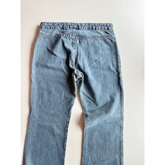 Vintage GAP Y2K Medium Vintage Wash Tab Front Flare Flared Jeans, Size 8 - Picture 7 of 12